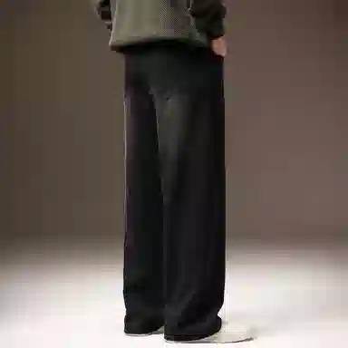 贵色 潮牌宽松直筒潮流垂感休闲牛仔裤 男女同款