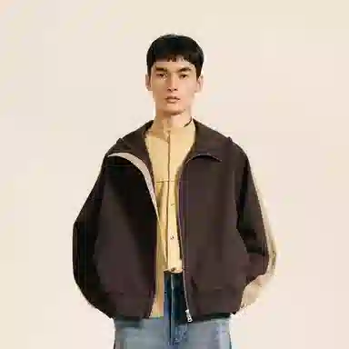 速写 舒适宽松连帽拉链长袖卫衣 男款