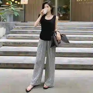美洋 纯色立体抽褶收腰休闲背心 女款