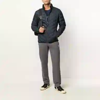 Emporio Armani Quilted Down Jacket Navy