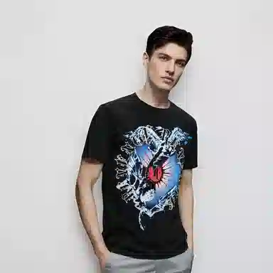 Revenge Angel Print Crewneck T-Shirt