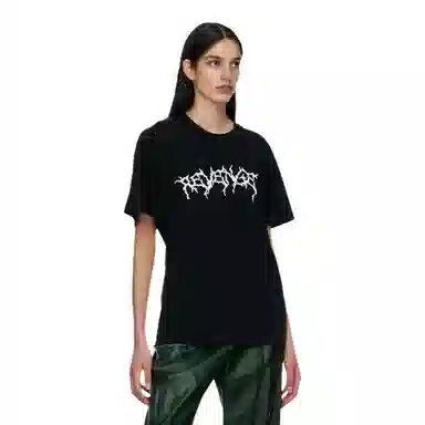 Revenge Logo Print T-Shirt Black