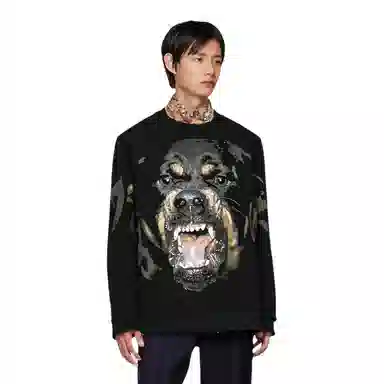 Givenchy Rottweiler Print Sweatshirt Black