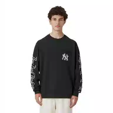 New Era NY Logo Crewneck Black