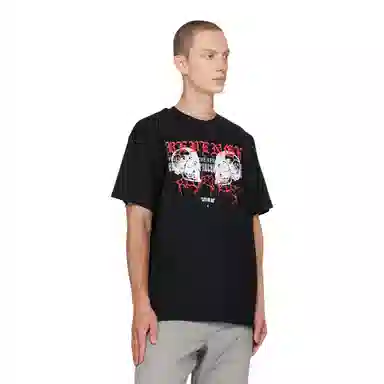 Revenge Skull Print Retro T-Shirt