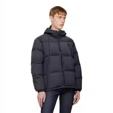 KITH FW23 Wrinkle Nylon Midi Puffer Navy