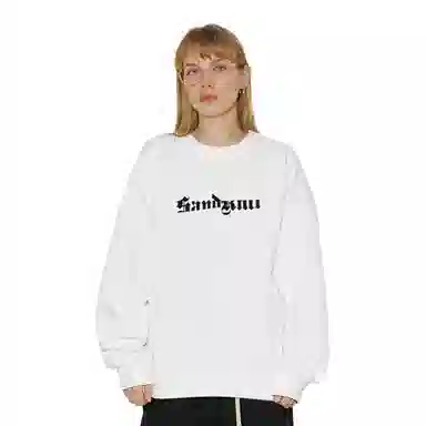 SandKnit Logo Print Fleece Sweatshirt