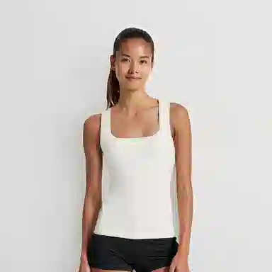 SKIMS Cotton Rib Tank Bone White