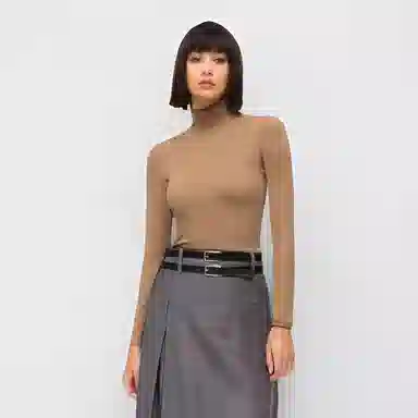 SKIMS FITS EVERYBODY TURTLENECK TOP T SIENNA