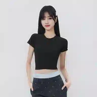 SKIMS NEW VINTAGE CROPPED RAGLAN T-SHIRT T ONYX