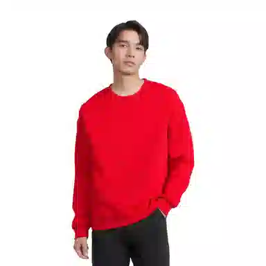 玉儿恋 欧美宽松街头纯色圆领休闲卫衣 男款