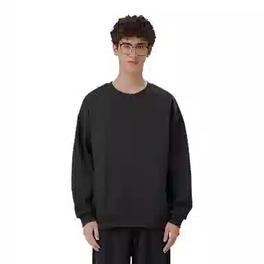 玉儿恋 欧美宽松街头纯色圆领休闲卫衣 男款