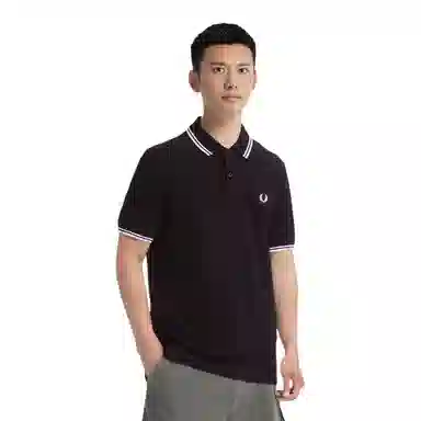 Fred Perry Polo Shirt Black/Purple