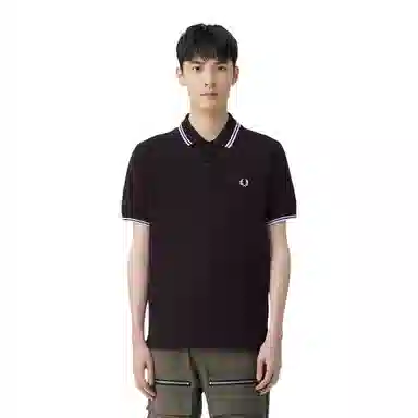 Fred Perry Polo Shirt Black/Purple