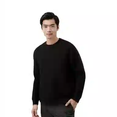 羽浅 日系复古斑马纹毛衫春秋时尚宽松圆领情侣装套头外套冬季潮流百搭针织衫 男女同款