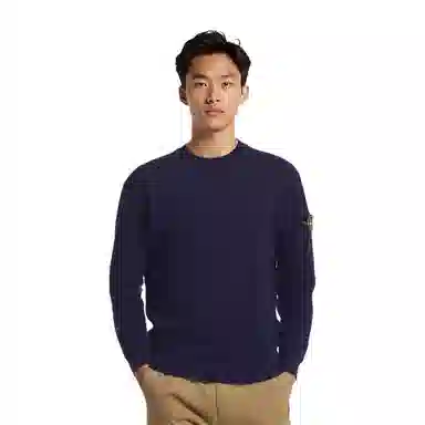 Stone Island Navy Crewneck Sweatshirt