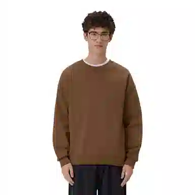 玉儿恋 欧美宽松街头纯色圆领休闲卫衣 男款