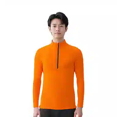 浪莎 户外长袖半拉链跑步健身衣 男款