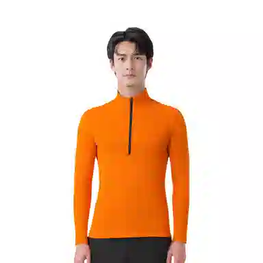 浪莎 户外长袖半拉链跑步健身衣 男款