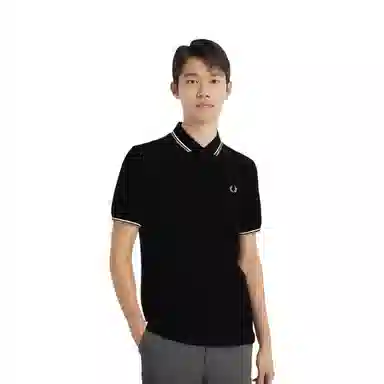 Fred Perry Polo Shirt Black/Beige