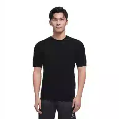 太子龍 品牌男装超薄精纺羊毛短袖男圆领贴身打底针织衫 男女同款