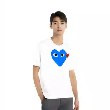 CDG Play SS24 Blue Tee