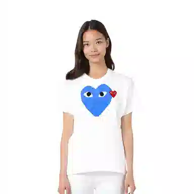 CDG Play SS24 Blue Tee