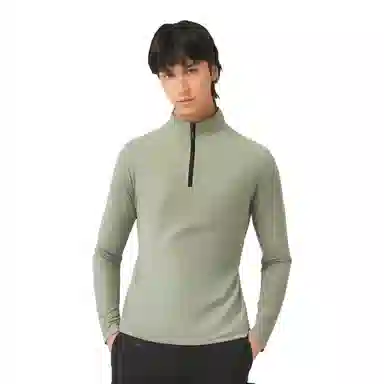 浪莎 立领长袖透气弹力纯色百搭健身衣 男款