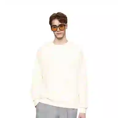 玉儿恋 欧美宽松街头纯色圆领休闲卫衣 男款