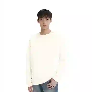 玉儿恋 欧美宽松街头纯色圆领休闲卫衣 男款