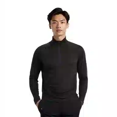 浪莎 半拉链弹力速干立领健身衣 男款