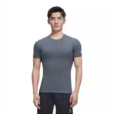 玉儿恋 跑步运动紧身服透气修身薄款高弹速干短袖健身衣 男款