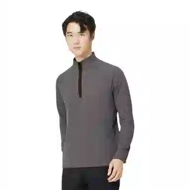 浪莎 半拉链运动长袖投篮服健身衣 男款