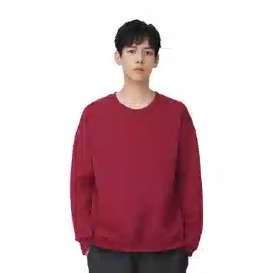 玉儿恋 欧美宽松街头纯色圆领休闲卫衣 男款
