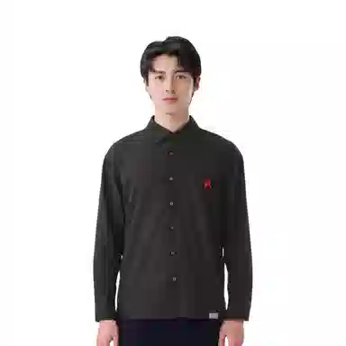 Vision of Super Flame Logo Long Sleeve Shirt Black