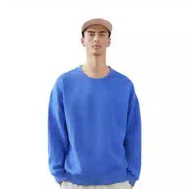玉儿恋 欧美宽松街头纯色圆领休闲卫衣 男款