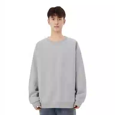 玉儿恋 欧美宽松街头纯色圆领休闲卫衣 男款