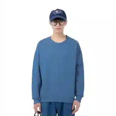 玉儿恋 欧美宽松街头纯色圆领休闲卫衣 男款