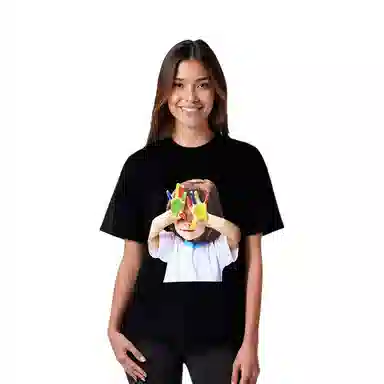 acme de la vie ADLV Logo Graffiti Girl T-Shirt Black