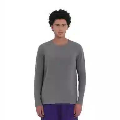 浪莎 运动长袖简约圆领纯色百搭健身衣 男款