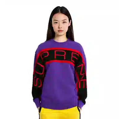 Supreme SS21 Week 1 Paneled Crewneck Logo