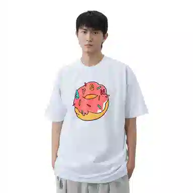 Drew House logo FW21 Donut Ss Tee Whtie T
