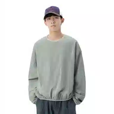 Fear of God Essentials Crinkle Nylon Pullover Seal Gray