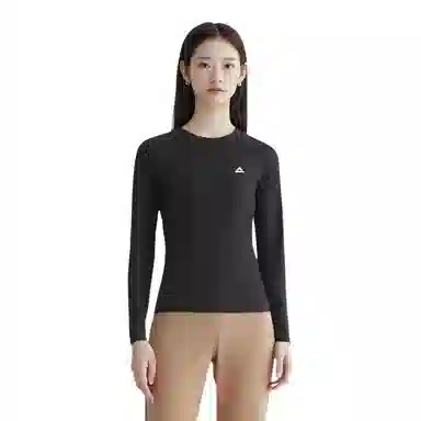 匹克 纯色圆领长袖卫衣 女款