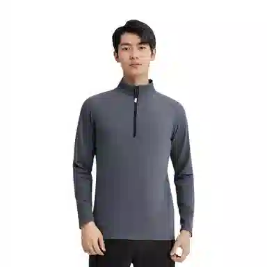 浪莎 立领长袖透气弹力纯色百搭健身衣 男款