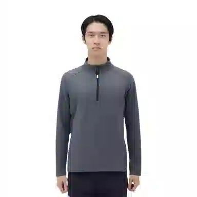 浪莎 立领长袖透气弹力纯色百搭健身衣 男款