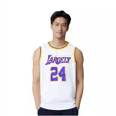 乱步 美式复古篮球运动宽松字母网印坎肩速干无袖背心 男女同款