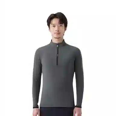 浪莎 运动半拉链立领长袖健身衣 男款