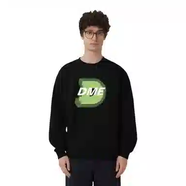 【dme】 渐变模糊字母宽松圆领休闲百搭长袖卫衣 男女同款