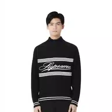 Supreme FW25 Script Stripe Half Zip Sweater